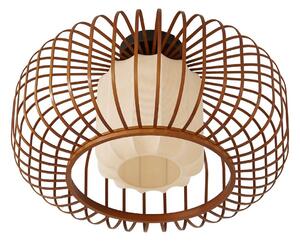 Stropní Lampa Lindby, Davella, stmívatelné, Dřevo, Obývací pokoj, Bambus, Skandinávský