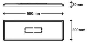 Briloner 3394-015 - LED Stropní svítidlo FREE LED/22W/230V 58x20 cm