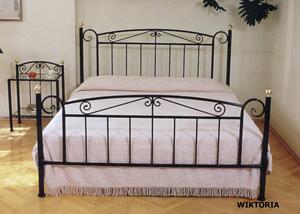 Nábytek ATIKA s.r.o. Kovová postel VIKTORIE Povrchová úprava: stříbrná RAL 9006, Rozměr: 140 x 200 cm