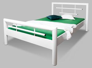 Nábytek ATIKA s.r.o. Kovová postel ROSE Povrchová úprava: stříbrná RAL 9006, Rozměr: 90 x 200 cm
