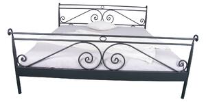 Nábytek ATIKA s.r.o. Kovová postel ARABELA Povrchová úprava: stříbrná RAL 9006, Rozměr: 100 x 200 cm