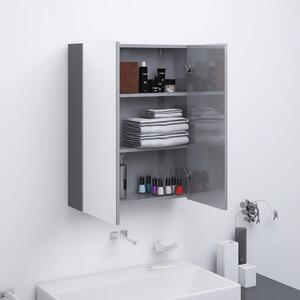 Koupelnová skříňka se zrcadlem 60 x 15 x 75 cm MDF zářivě šedá