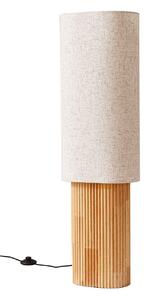 Stojací Lampa Lindby, Kimiko, Dřevo, Obývací pokoj, Tkanina / Textil, Skandinávský