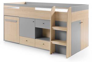 Vyvýšená postel s psacím stolem Oro 200x90 cm