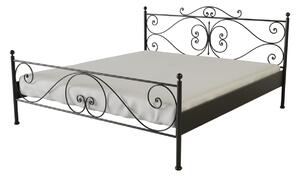 Nábytek ATIKA s.r.o. Kovová postel EMILIE Povrchová úprava: stříbrná RAL 9006, Rozměr: 80 x 200 cm
