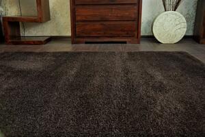 Kusový koberec SHAGGY MINI - hnědý
