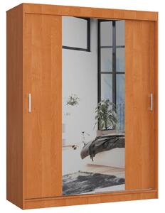 Prostorná šatní skříň 150 cm VALESTRA se zrcadly - olše