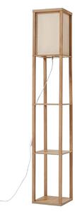 Stojací Lampa Lindby, Birta, Dřevo, Obývací pokoj, Dřevo, Moderní