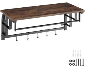 Tectake Závěsná skříň Westwood 66x30x27cm - Industriální dřevo tmavé, rustikální