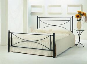Nábytek ATIKA s.r.o. Kovová postel STELA Povrchová úprava: stříbrná RAL 9006, Rozměr: 180 x 200 cm