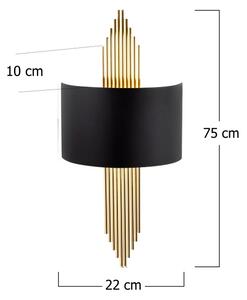 Nástěnné svítidlo 1xE27/40W/230V zlatá/černá