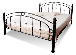 Nábytek ATIKA s.r.o. Kovová postel ELIZABET Povrchová úprava: stříbrná RAL 9006, Rozměr: 80 x 200 cm