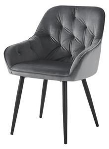 Vikio Designové křeslo šedá Velvet látka TJZ107S