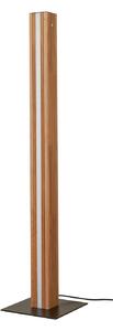 Stojací Lampa Lucande, Lieske, stmívatelné, Dřevo, Obývací pokoj, Dřevo, Moderní