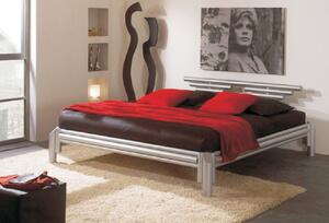 Nábytek ATIKA s.r.o. Kovová postel KENDO Povrchová úprava: stříbrná RAL 9006, Rozměr: 100 x 200 cm