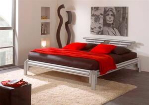 Nábytek ATIKA s.r.o. Kovová postel KENDO Povrchová úprava: stříbrná RAL 9006, Rozměr: 90 x 200 cm