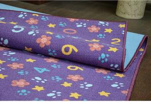 Balta Kusový dětský koberec NUMBERS fialový číslice Rozměr: 100x150 cm