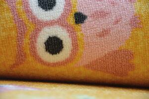Balta Kusový dětský koberec OWLS Sovy žlutý Rozměr: 100x100 cm