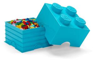 Azurově modrý úložný box čtverec LEGO®