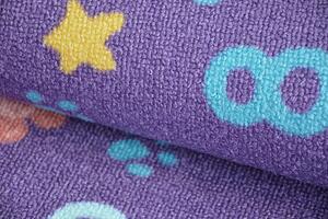 Balta Kusový dětský koberec NUMBERS fialový číslice Rozměr: 100x200 cm