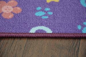 Balta Kusový dětský koberec NUMBERS fialový číslice Rozměr: 300x300 cm