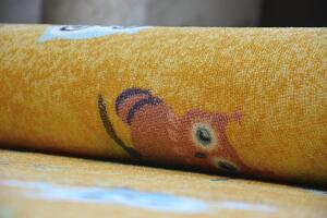 Balta Kusový dětský koberec OWLS Sovy žlutý Rozměr: 150x150 cm