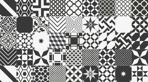 Xclusive Ceramica Retro Dlažba Xclusive Black&White Mix 20,5x20,5 - 44 různých dekorů
