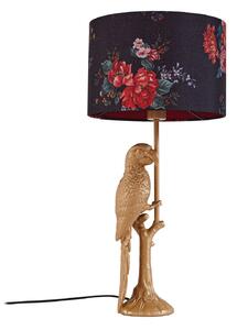 Stolní lampa Lindby, Marula, Zlatá / mosazná, Obývací pokoj, Tkanina / Textil, Moderní