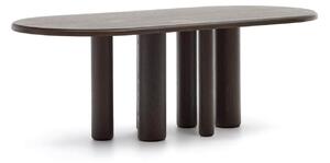 Jídelní stůl lenmai 220 x 105 cm tmavě hnědý