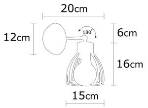 Nástěnné bodové svítidlo KEMAH 1xE27/100W/230V