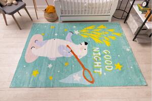 Dětský koberec PLAY medvěd modrý Rozměr: 160x200 cm