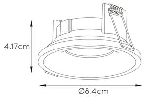 Lucide09923/01/30-Koupelnové podhledové svítidlo ZIVA 1xGU10/50W/230V IP44 černá