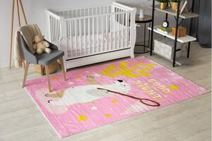 Dětský koberec PLAY medvěd růžový Rozměr: 140x190 cm