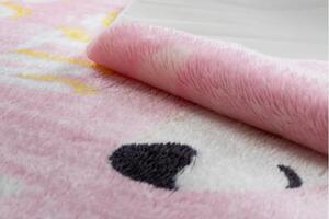 Dětský koberec PLAY medvěd růžový Rozměr: 140x190 cm