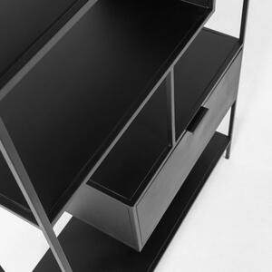 Černá kovová knihovna 80x168 cm Shantay - Kave Home