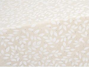 Ubrus NATURA LUREX lístky naturstříbrná 150 x 180 cm