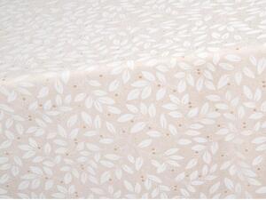 Ubrus NATURA LUREX lístky naturzlatá 155 x 250 cm ovál