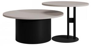 Set 2 konferenčních stolků Zalisio, Barva: černá/černá pietra grigia 5903211478017