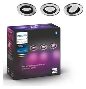 Philips - SADA 3x LED RGB Stmívatelné podhledové svítidlo Hue 1xGU10/5,7W/230V