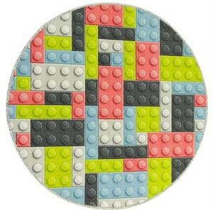 Associated Weavers Kulatý dětský koberec Kostky pastelové Lego Rozměr: průměr 80 cm