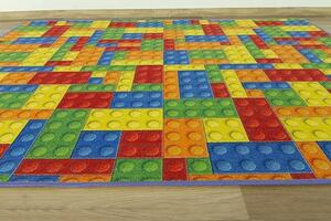Associated Weavers Dětský kusový koberec Kostky Lego Rozměr: 100x200 cm