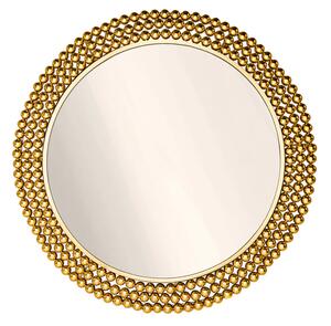 Nástěnné zrcadlo PEARLS 75 CM zlaté kov Zrcadla | Kulatá