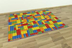 Associated Weavers Dětský kusový koberec Kostky Lego Rozměr: 200x200 cm