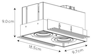 Lucide 09925/02/30 - Podhledové svítidlo TRIMLESS 2xGU10/50W/230V černá