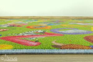 Associated Weavers Dětský kulatý koberec Alfabet 12 zelený Rozměr: průměr 200 cm