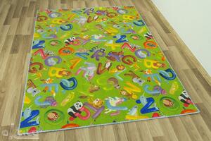 Associated Weavers Dětský kusový koberec Alfabet 12 zelený Rozměr: 150x200 cm