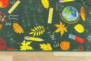 AW Dětský kusový koberec Škola vícebarevný Rozměr: 150x300 cm