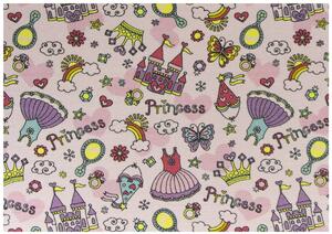 AW Dětský kusový koberec Princezny růžový Rozměr: 100x150 cm
