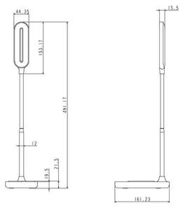 LED Stmívatelná dotyková lampa s bezdrátovým nabíjením OCTAVIA LED/7W/230V černá