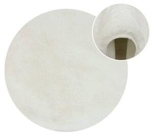 Makro Abra Kulatý shaggy koberec BELLAROSSA bílý Rozměr: průměr 80 cm